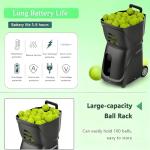 WYBYYDS Pickleball Machine, Automatic Tennis Pitching Machine Pickleball Launcher with Auto Swing Base Adjustable Speed & Angles,for All-Level Training