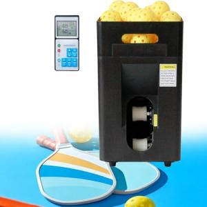 aromaoveite Portable Pickleball Launcher - Adjustable Speed/Height/Frequency, Practice Ball Launcher, App/Remote Control, 40-Ball Capacity, 4-Hour Battery Life, Multi-Mode Pickleball Training Device