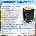 aromaoveite Portable Pickleball Launcher - Adjustable Speed/Height/Frequency, Practice Ball Launcher, App/Remote Control, 40-Ball Capacity, 4-Hour Battery Life, Multi-Mode Pickleball Training Device