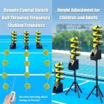 WYBYYDS Pickleball Automatic Launcher Adjustable Speed, Spin & Angles for Dinks, Chops, Volleys & Serves Tennis Ball Thrower for Beginners