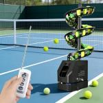 LURECAQING Pickleball Machine Ball Thrower, 28 Pickleballs Capacity,2/3/4Sec Frequency,Angle/Speed of Serve are Adjustable,60-105CM Adjustable Tripod,for Practice and Training Upgradedversion