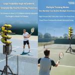 Tennis Ball Dropping Machine, Portable Tennis Ball Tosser with Remote Control, 33 Ball Capacity, Height & Direction Adjustable, Pickleball Launcher for Beginners, Kids, Court