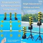 Tennis Ball Dropping Machine, Portable Tennis Ball Tosser with Remote Control, 33 Ball Capacity, Height & Direction Adjustable, Pickleball Launcher for Beginners, Kids, Court