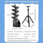 Tennis Ball Dropping Machine, Portable Tennis Ball Tosser with Remote Control, 33 Ball Capacity, Height & Direction Adjustable, Pickleball Launcher for Beginners, Kids, Court