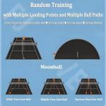 Tennis Ball Dropping Machine, Portable Tennis Ball Tosser with Remote Control, 33 Ball Capacity, Height & Direction Adjustable, Pickleball Launcher for Beginners, Kids, Court