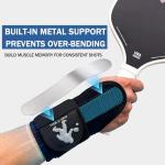 Fjalljós Pickleball Dink Train Wrist Brace - Wrist Support Training Aid for Men and Women, Reduces Fatigue & Improves Accuracy (Black, Small)