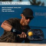 Fjalljós Pickleball Dink Train Wrist Brace - Wrist Support Training Aid for Men and Women, Reduces Fatigue & Improves Accuracy (Black, Small)