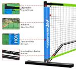 Portable Pickleball Net, Regulation Size 22FT and 11FT Half Court 2-in-1 Pickle Ball Net with 2 Pickleballs and Carry Bag for Driveway, Backyard, Street, Weather Resistance Steady Steel Frame