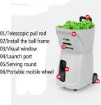 GJOPU Pickleball Ball Machine, Automatic Ball Launcher, 20 Drop-in Programming, 80 Large Capacity (Not Included), Serve Frequency: 1.8 Seconds-8.8 Seconds, for Training Players