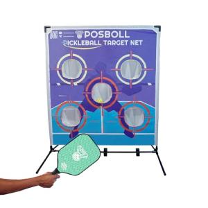 Pickleball Target Net - 5-Hole Pickle Ball Training Aids with Stable Frame,Multi-Scene Practice Equipment for Dink/Drive/Drop Shots,Compatible with Pickleball&Tennis Portable Pickle Ball Net