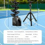 Adjustable Portable Pickleball Machine - Tennis Ball Launcher with Auto Swing, Variable Angles & Speeds, 23.6-41in Height, Triangular Base, 33 Ball Capacity