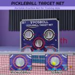 Pickleball Target Net - 5-Hole Pickle Ball Training Aids with Stable Frame,Multi-Scene Practice Equipment for Dink/Drive/Drop Shots,Compatible with Pickleball&Tennis Portable Pickle Ball Net