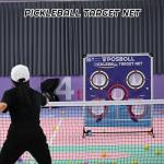Pickleball Target Net - 5-Hole Pickle Ball Training Aids with Stable Frame,Multi-Scene Practice Equipment for Dink/Drive/Drop Shots,Compatible with Pickleball&Tennis Portable Pickle Ball Net