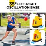 Furlihong 681TPCBH 4 in 1 Baseball Pickleball Tennis Cricket Toss Machine – Auto Oscillation, 4 Distance Gears, Adjustable Stand, Battery/AC/Power Bank Powered, for Beginners