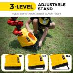 Furlihong 681TPCBH 4 in 1 Baseball Pickleball Tennis Cricket Toss Machine – Auto Oscillation, 4 Distance Gears, Adjustable Stand, Battery/AC/Power Bank Powered, for Beginners