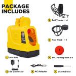 Furlihong 681TPCBH 4 in 1 Baseball Pickleball Tennis Cricket Toss Machine – Auto Oscillation, 4 Distance Gears, Adjustable Stand, Battery/AC/Power Bank Powered, for Beginners