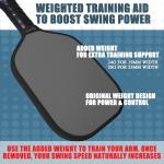 Fjalljós Pickleball Paddle Edge Guard & Weighted Training Aid to Boost Swing Power & Protect Your Paddle (Black,23mm)