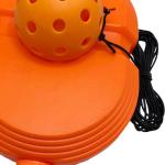 RNXRZANK Pickleball Training Aid Practice Solo Equipment with Elastic Rope Ball Stable Baseboard Pp Material Single Player Suitable for Cou, Orange Ball