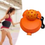 RNXRZANK Pickleball Training Aid Practice Solo Equipment with Elastic Rope Ball Stable Baseboard Pp Material Single Player Suitable for Cou, Orange Ball