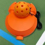 RNXRZANK Pickleball Training Aid Practice Solo Equipment with Elastic Rope Ball Stable Baseboard Pp Material Single Player Suitable for Cou, Orange Ball