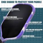 Fjalljós Pickleball Paddle Edge Guard & Weighted Training Aid to Boost Swing Power & Protect Your Paddle (Purple,23mm)