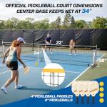 Haokelball Badminton Volleyball Pickleball Net Set, 22FT Portable All-in-One Nets System for Outdoor Beach Indoor with Adjustable Height, Includes Balls Rackets Pump Carry Bag