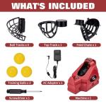 Furlihong 698TPCBH 4-in-1 Toss Machine for Baseball Tennis Pickleball and Cricket, Adjustable Height and Distance, Multi-Sport Training for Family and School Use