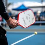 Fjalljós Pickleball Paddle Edge Guard & Weighted Training Aid to Boost Swing Power & Protect Your Paddle (Red,23mm)