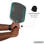 Pickleball Paddle Grip Tennis Grips Trainer to Improve Accuracy, Control, Consistency & Precision | Ultimate Pickleball Training Equipment and Teaching Aid by PickleBall Grip Doctor (Black)