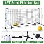 ZSSHAPPY 6FT White Mini Pickleball Net, Portable Quick Setup Practice Net for Indoor Outdoor Driveway Dink Shots