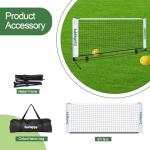 ZSSHAPPY 6FT White Mini Pickleball Net, Portable Quick Setup Practice Net for Indoor Outdoor Driveway Dink Shots