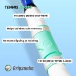Gripsnake™ Tennis & Pickleball Grip Position Trainer – Improve Control, Power & Spin | Essential Training Equipment (Left-Handed Version)
