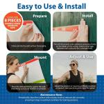 Pickleball Wall 3'x6' Dink Master Pickleball Practice Board XL, Pickleball Dink Master Pad, Transform Any Wall Into A Pickle Ball Court by Modfamily