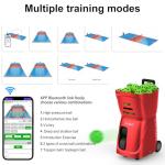 PP-SMART Advanced Pickleball Machine: App-Controlled, 20 Landing Points, 12 Serve Modes - Portable Pickleball Launcher with 4-6 Hour Battery, Random & Variable Speed for Pro-Level Training (Red)