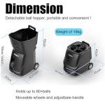 PUSUN Pickleball Machine, Protable Pickleball Launcher for Professional Training, Dual-Control via App&Remote, Dink/Full-Count Random/Fixed Shot, 80+Ball Capacity, Max Speed of 120km/h, Easy to Use