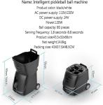 LKXNEW Smart Portable Pickleball Machine - Automatic Ball Launcher with App Control, 80-Ball Capacity, Multiple Training Modes