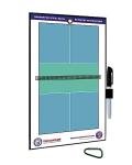 The Coacher Premium Dry Erase Magnetic Badminton or Pickleball Coaching Coach Board Clipboard - Made in The USA - Double-Sided - Training Aids Equipment Gear (No Magnets)