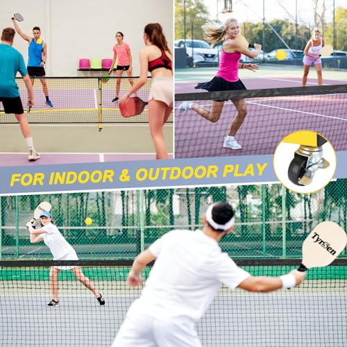 Portable 22FT Pickleball Net on Wheels