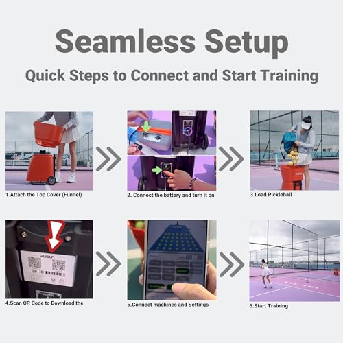 PPsmart App-Controlled Pickleball Launcher: Battery Powered, Speed Settings