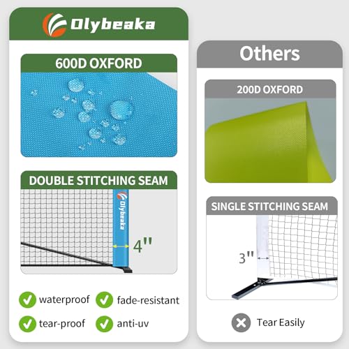 Portable Pickleball Net System with USAPA Regulation Size