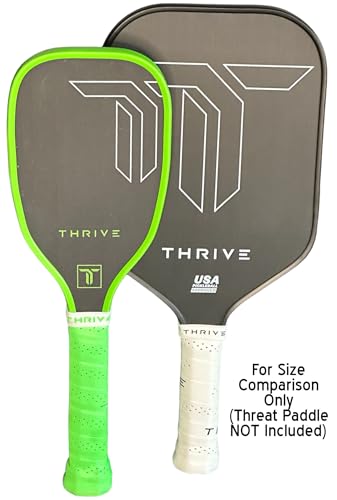 Thrive Pickleball Training Paddle Kit - Includes NEON Green Trainer Paddle, 3 Fast Hands Mini Pickleballs & Paddle Eraser - T-700 Carbon Fiber, Extra Long Handle, 16mm Core