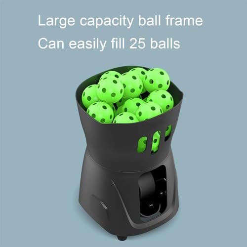 DNTWECL Portable Pickleball Thrower, Mini Pickleball Ball Machine, 25 Pieces Ball Capacity, APP Intelligent Control, 25-70° Serve Angle Adjustable, for Beginners