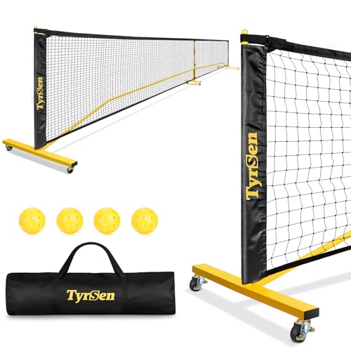 Portable 22FT Pickleball Net on Wheels