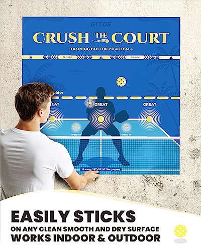 GITOE Pickleball Practice Rebounder, Beginner-Friendly Pickleball Training Pad Equipment to Quickly Improve Your Forehands, Dink Shots and Volleys (Single)