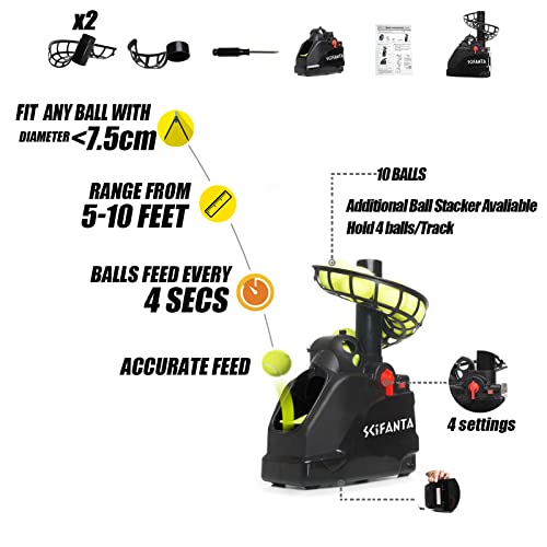 SCIFANTA Portable Pickleball Ball Launcher for Solo Practice