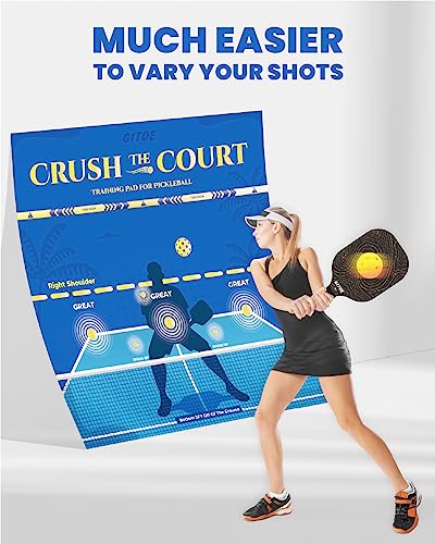 GITOE Pickleball Practice Rebounder, Beginner-Friendly Pickleball Training Pad Equipment to Quickly Improve Your Forehands, Dink Shots and Volleys (Single)