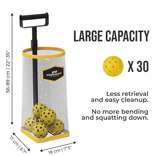 PodiuMax Portable Pickleball Ball Collector Hopper