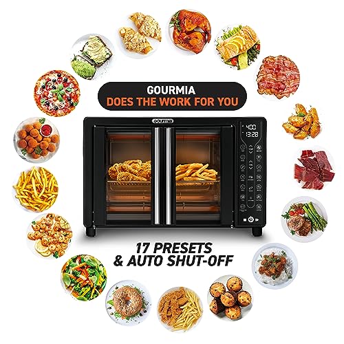 Black Gourmia French Door Air Fryer Oven