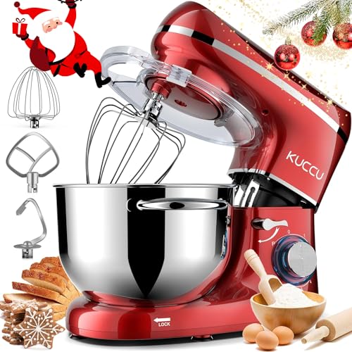 KUCCU 6.5 Qt Stand Food Mixer in Red