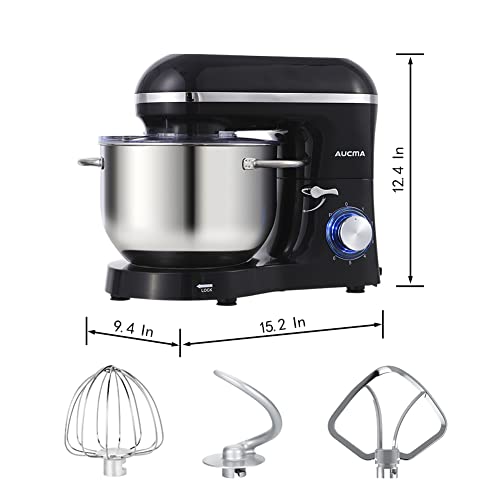 Aucma 6.5QT 660W Stand Mixer with 6-Speed